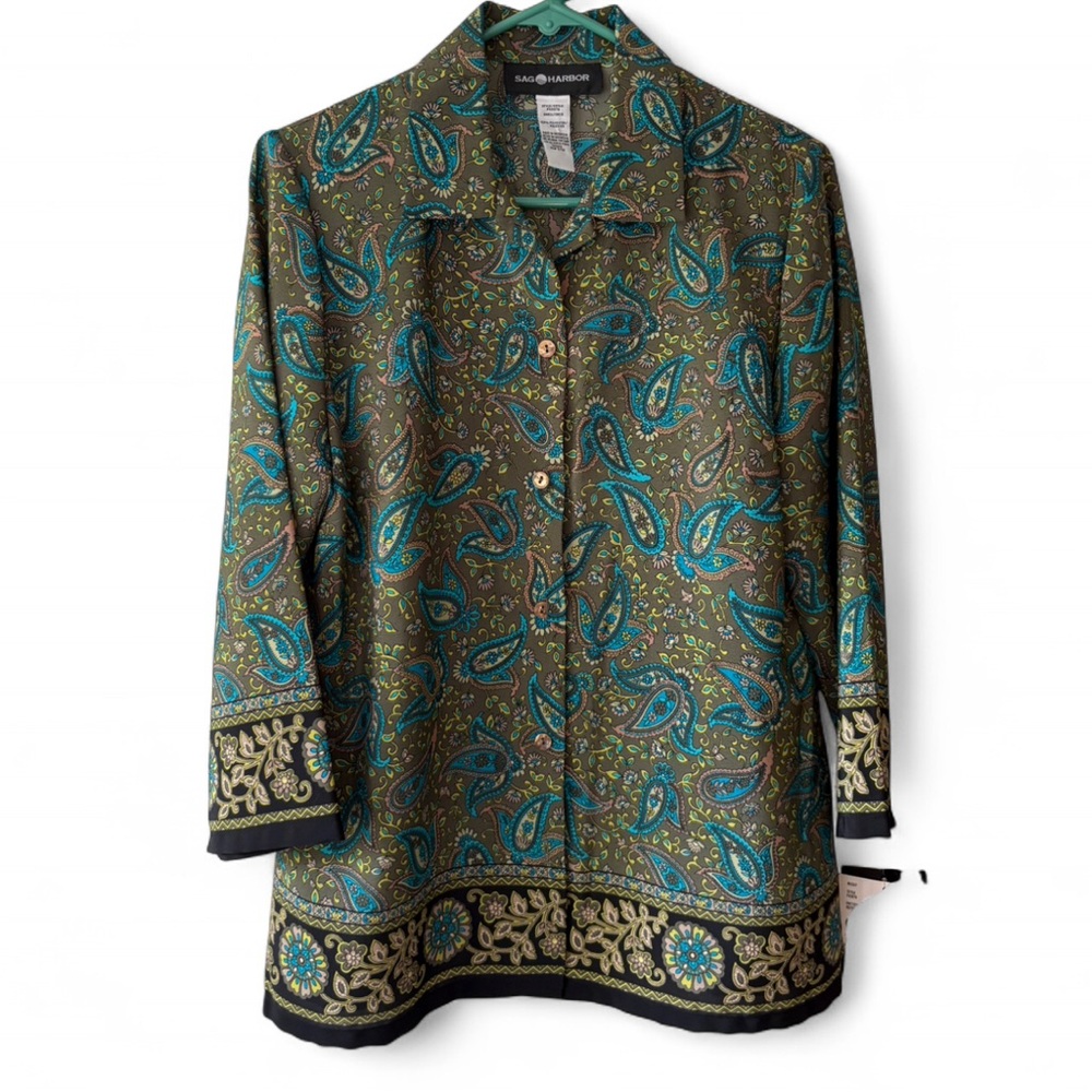 Paisley Button Down Blouse